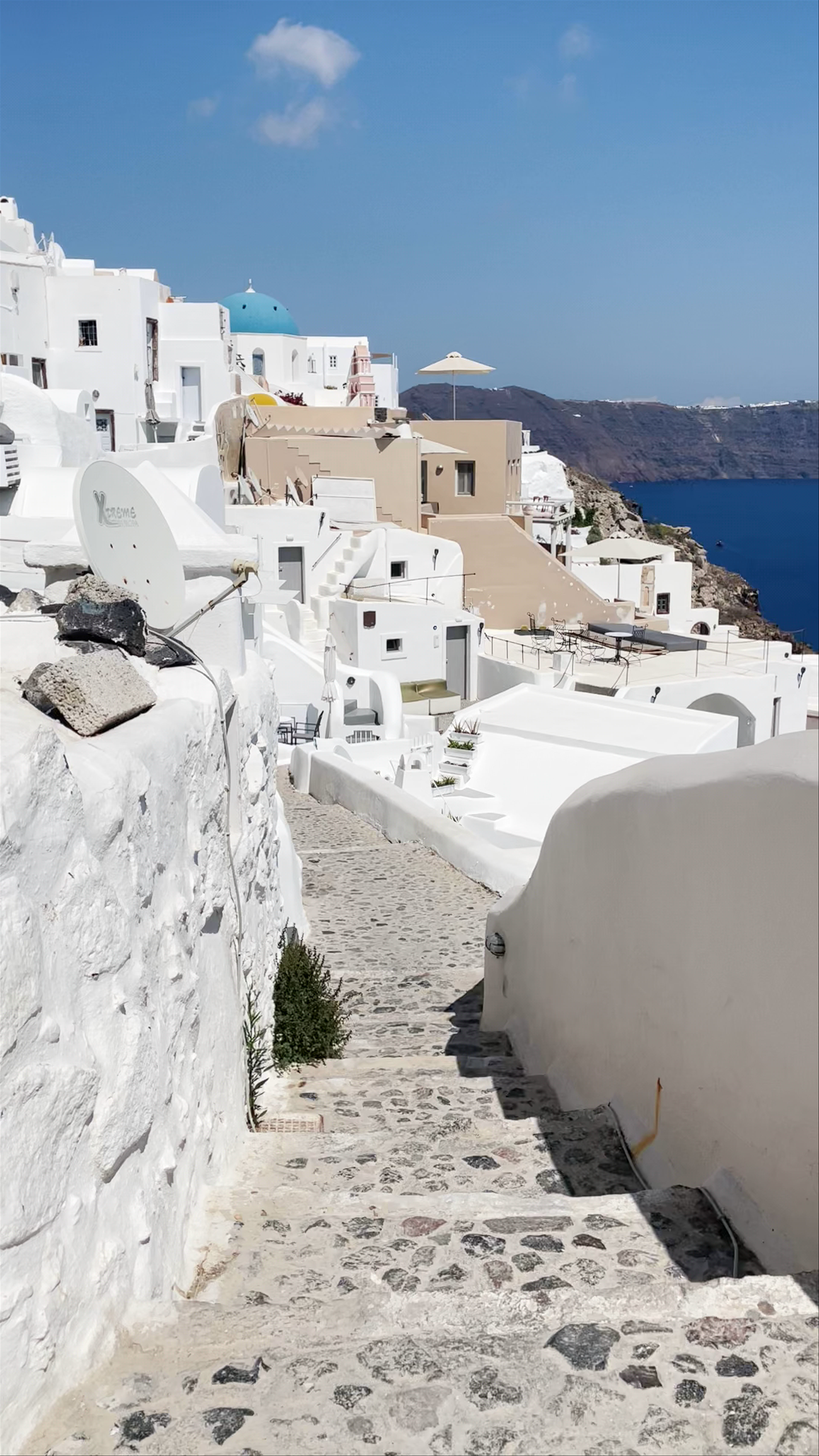 Blue Domed Church Santorini