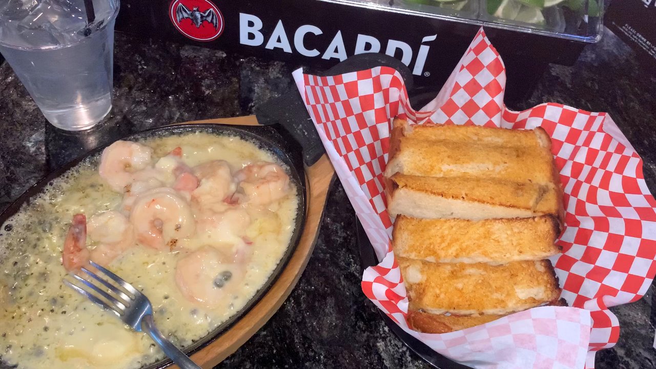 210 Tavern - Shrimp Scampi and bread was really good. Its nice to have something eat when everyone else is drinking. - Bars Near Me - Rancho Cucamonga, California