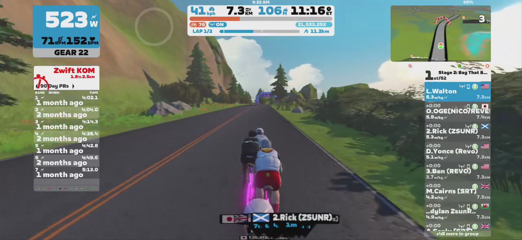 Zwift - Race: Stage 2: Bag That Badge - Hilly Route Reverse (B) on Hilly Route Reverse in Watopia