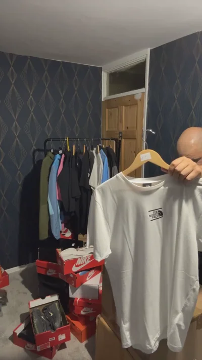 White T-Shirt With The North Face Logo image 1