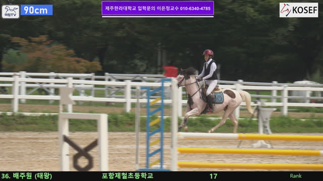 배주원 (태왕) — 제55회 전국학생승마선수권대회 兼 제13회 유소년 전국승마대회 · 장애물 90cm