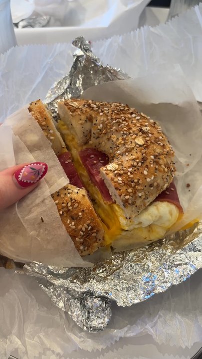 Kossar's Bagels & Bialys - Turkey Bacon, Egg & Cheese Sandwich - Bagels Near Me - New York, New York