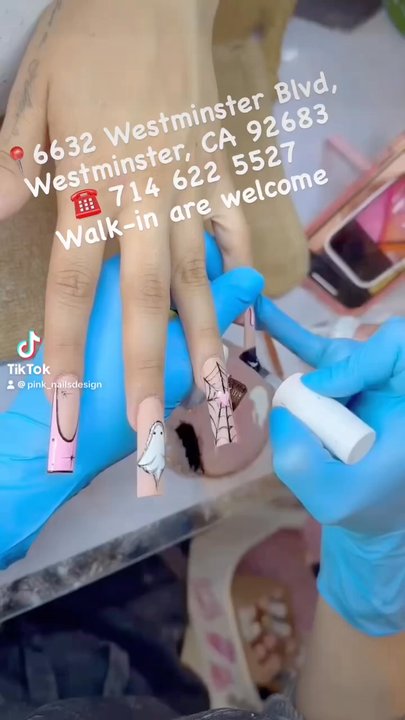 Pink Nails Design - Nail Salons Near Me - Westminster, California