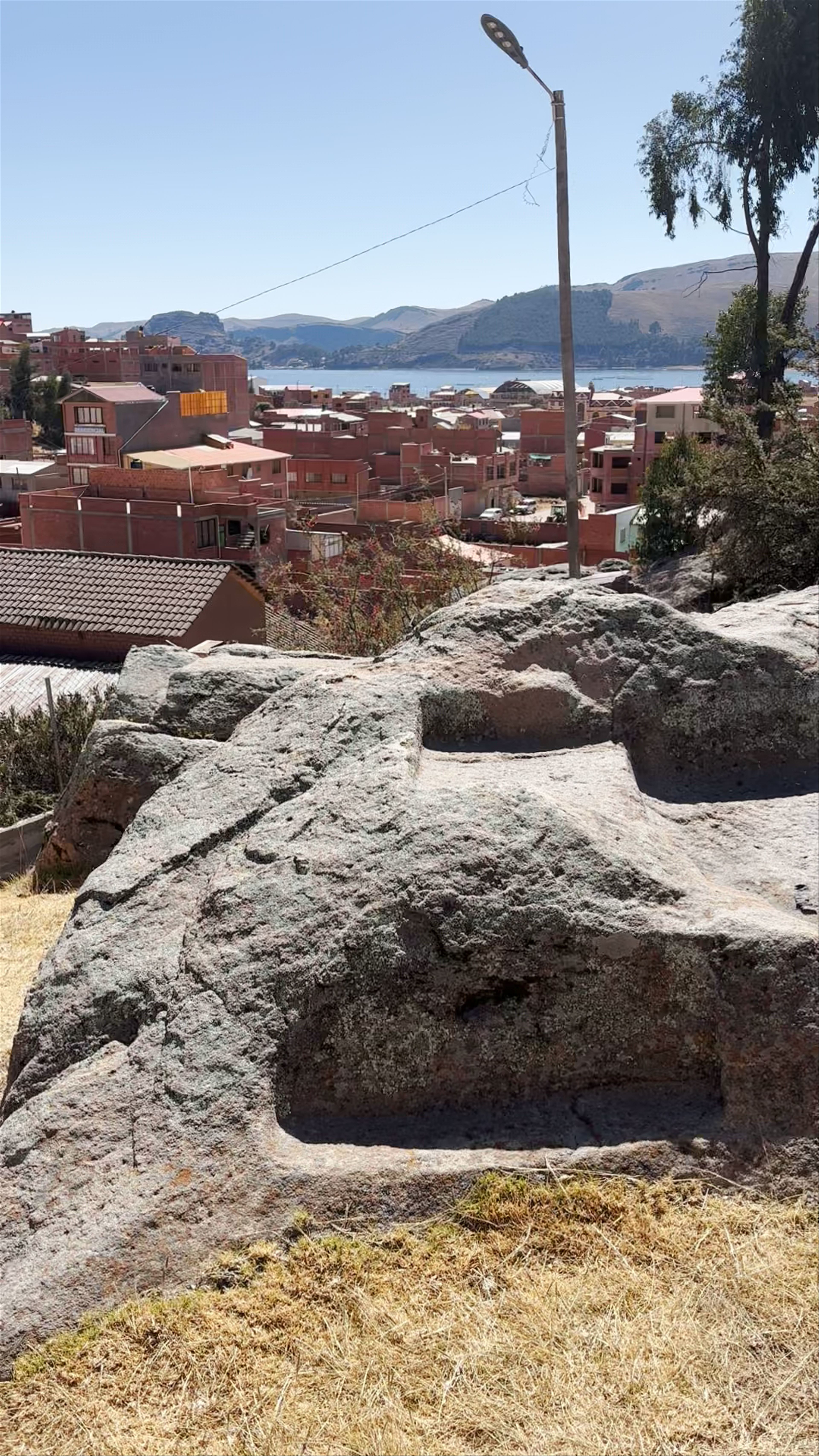 Intikala (Tribunal del Inca) El Asiento del Inca - Ancient Rock Carvings in Copacabana, Bolivia