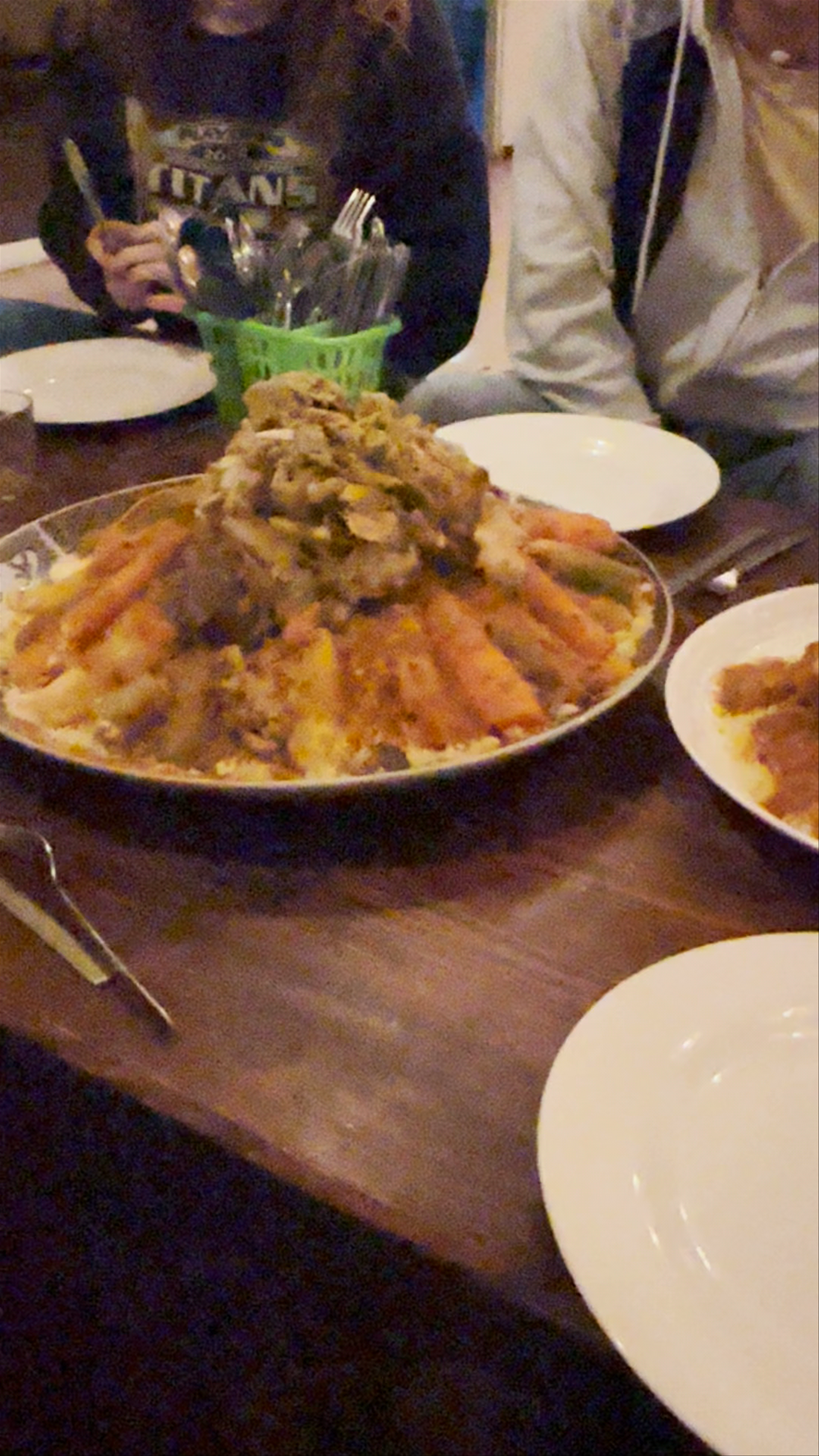 Shared Moroccan Cuisine at Chilloutsurf Hostel & Yoga in Taghazout