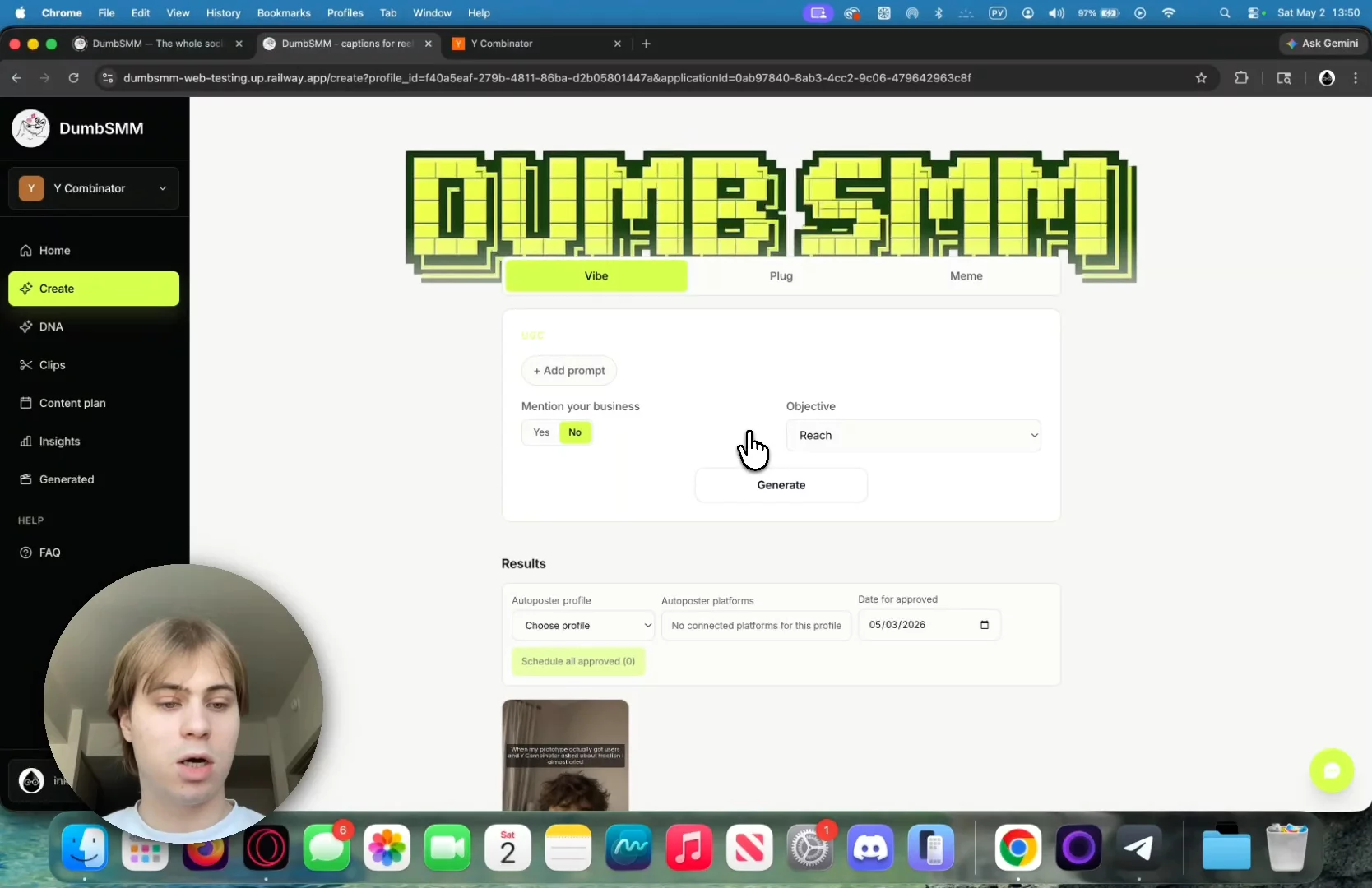 DumbSMM - #1 Vibe-Marketing Tool image 1