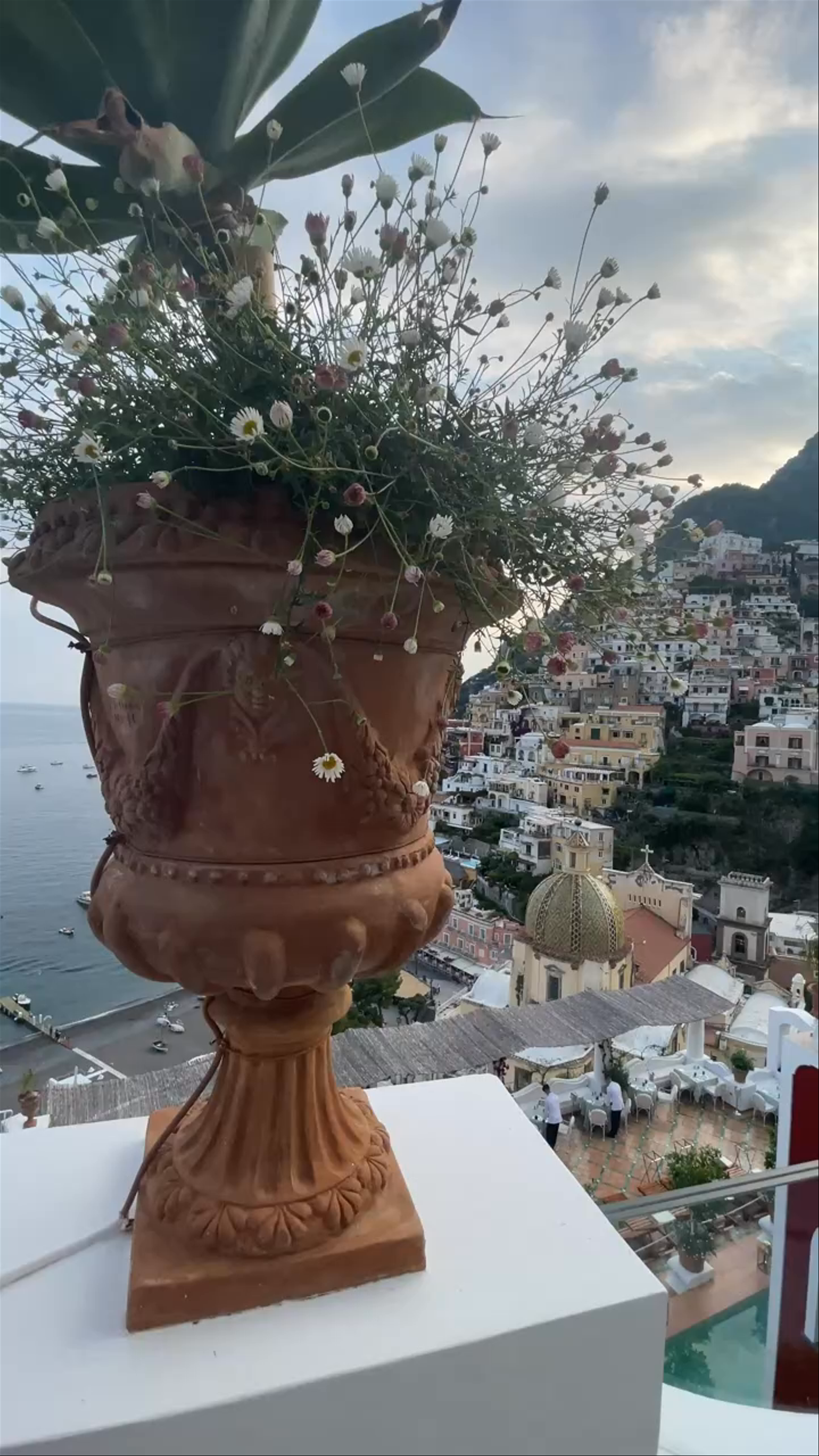 Sunset Terrace Views at Franco's Bar in Positano