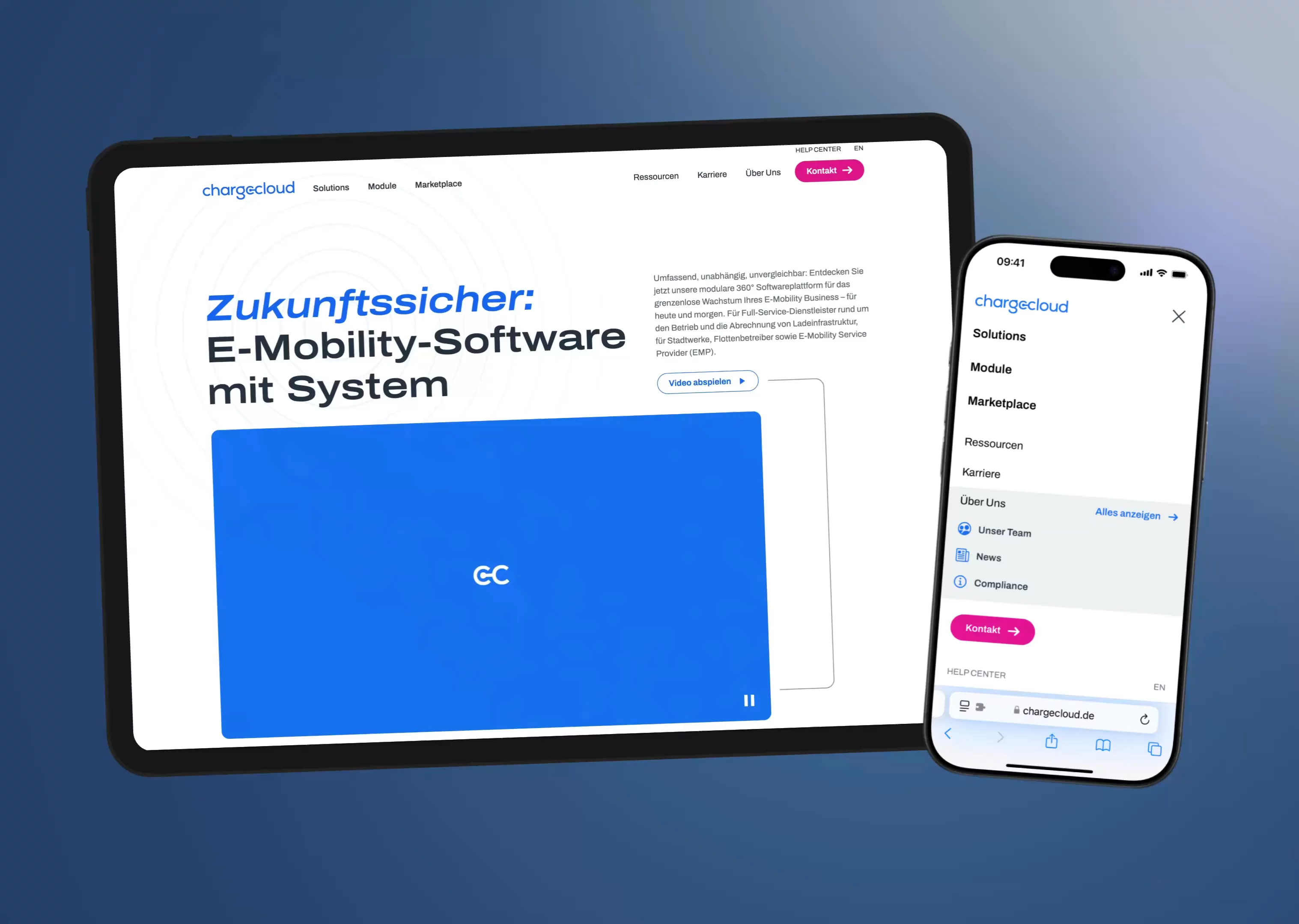 chargecloud Website, developed by Hypercode | Hypercode, Digital Product Studio, Köln